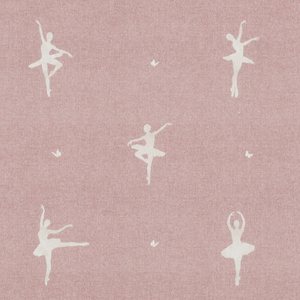 ANTE DECOR Ballerinas Printed Cotton Fabric Bubblegum