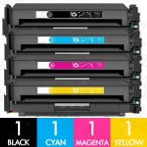 Compatible HP CF500A CF501A CF502A CF503A 202A 4-Pack Toner Cartridges Combo