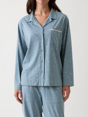 Georgie Organic Brushed Cotton Knit PJ Shirt
