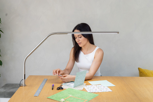 Slimline 4 Table Lamp – Brushed Steel