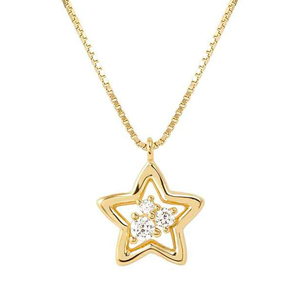 Dream Beats Gold Plated Star & Zirconia Necklace