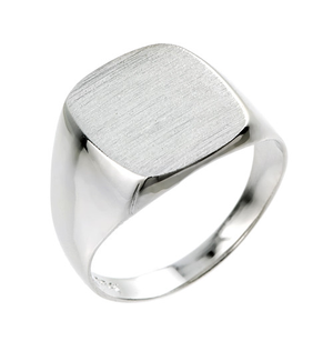 Men's Sterling Silver Engravable Signet Ring