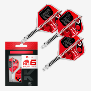 Target Darts Press Start K-Flex Short No.6 Shape Flight and Shaft