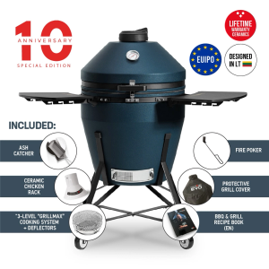 Kamado Bono EVO Grande Navy Blue Matte 25" Ceramic Grill