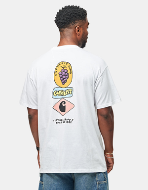 Carhartt WIP S/S Stacked Grapes T-Shirt - White
