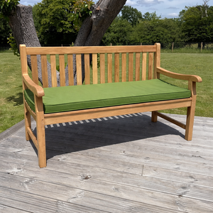 Hampton Medium Teak Classic Garden Bench With Cushion