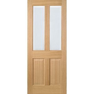 Oak Richmond Prefinished Glazed 2 Light Clear Bevelled