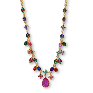 Crystal Pear Drop Necklace