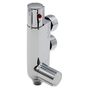 V100 Vertical Thermostatic Shower Mixer Valve - 45mm Centres - Side Temperature Control - Chrome