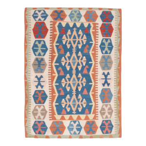 Colorful Vintage Turkish Handwoven Kilim Rug