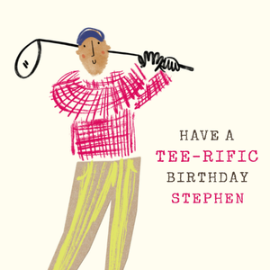 Moonpig Have A Tee-Rific Birthday Illustrated Golfer Card