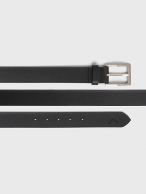 Black Essential Leather Belt