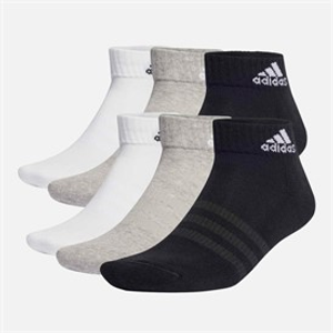 adidas  Cushioned Six Pack Ankle Socks Medium Grey Heather/White/Black