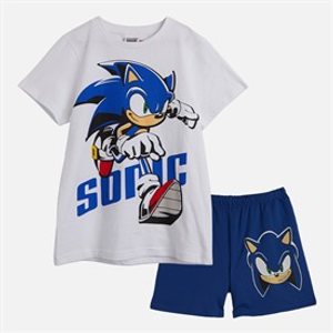 Sonic Boys T-Shirt And Shorts Set White/ Colbalt White/Colbalt