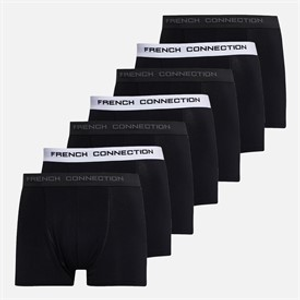 French Connection Mens FC Seven Pack Bamboo Boxers Fc50 Black