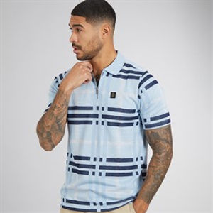 LUKE 1977 Mens Castle Polo Shirt Sky Check
