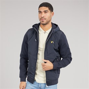 Lyle And Scott Vintage Mens Half Raglan Hybrid Hoodie Dark Navy