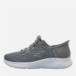 SKECHERS Womens Slip Ins Skech-Lite Pro Natural Beauty Trainers Grey/White