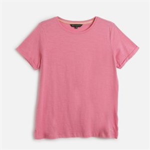 Crew Clothing Womens Short Sleeve Slub T-Shirt Fuchsia Pink