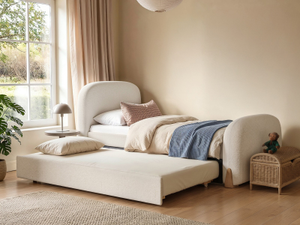 Flair Ines Single Bed with Trundle Cream Boucle