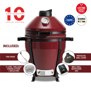 Kamado Bono EVO Minimo Royal Red 16" Ceramic Grill