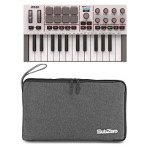 Akai Professional MPK Mini MK4 MIDI Keyboard, Grey with Subzero Bag
