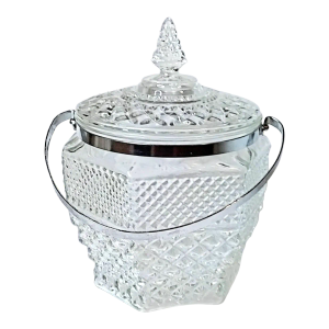 Vintage Hollywood Regency Ice Bucket With Lid