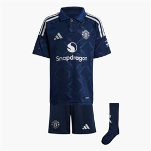 adidas Kids MUFC Manchester United FC 24/25 Away Mini Kit Night Indigo