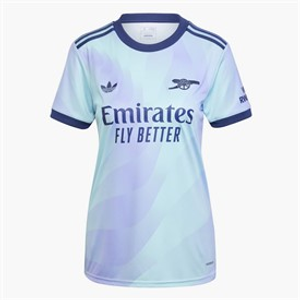 adidas Womens AFC Arsenal FC 24/25 Third Jersey Clear Aqua/Light Flare Purple