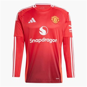 adidas Mens MUFC Manchester United 24/25 Home Long Sleeve Jersey Mufc Red