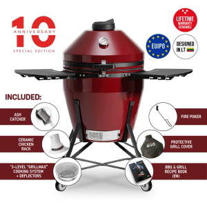 Kamado Bono EVO Grande Royal Red 25" Ceramic Grill