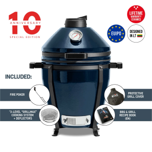 Kamado Bono EVO Minimo 16" Ceramic Grill Navy Blue