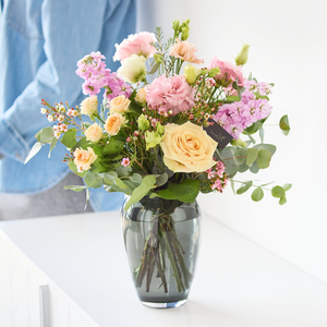 Handcrafted Pastel Bouquet in a Vase