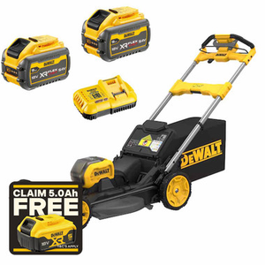 DeWalt DCMWSP550 54V XR Flexvolt Brushless 53cm Self-Propelled Lawn Mower with 2x 9.0Ah FlexVolt Batteries and Charger