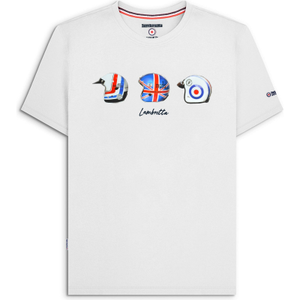 Lambretta Mens Helmet Short Sleeve T-Shirt - XL / White