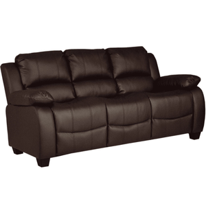 Outlet Valerie Brown Leather 3 Seater Sofa
