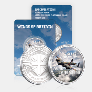 Wings of Britain Avro Lancaster Silver Plated BU Commemorative