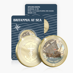 Britannia at Sea Mary Rose Gold Plated BU Commemorative