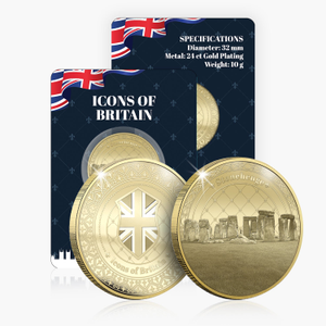 Icons of Britain Stonehenge Gold Plated BU Commemorative