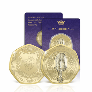 Royal Heritage Coronation Spoon Gold Plated BU Commemorative