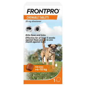 FRONTPRO Chewable Tablets Flea and Tick Treatment for Dogs (4 - 10kg)