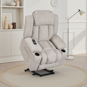 Chenille Beige Vancouver Electric Riser Recliner