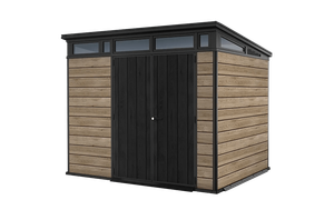 Signature Pent Shed 9x7ft - Ashwood Brown