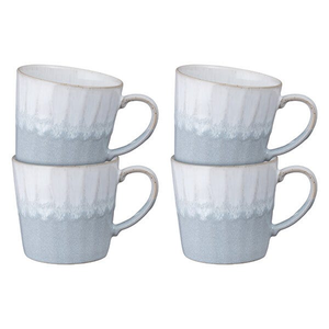 Denby Reactive Light Grey Set Of 4 Mugs