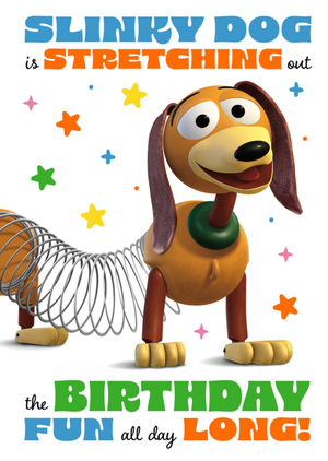 Toy Story Slinky Dog Stretching Out The Birthday Fun Card
