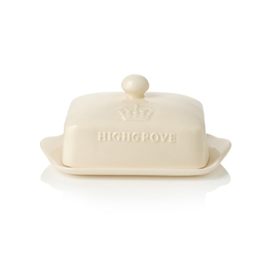 Highgrove Embossed Creamware Butter Dish