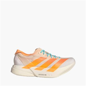 adidas Womens Adizero Adios Pro 4 Neutral Running Shoes Crystal Sand/Flare Orange/Flash Aqua