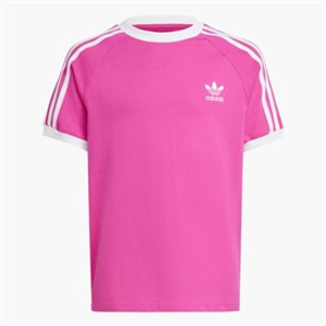 adidas Originals Junior Adicolor Trefoil Logo 3-Stripes T-Shirt Semi Lucid Fuchsia