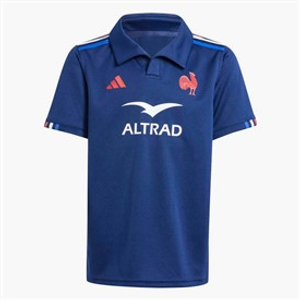 adidas Junior FFR France Rugby 24/25 Home Jersey Dark Blue