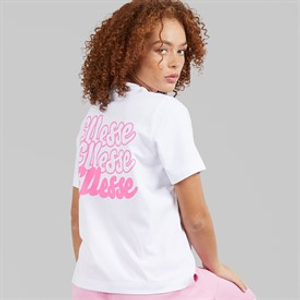 Ellesse Womens Ivana T-Shirt White/Bright Pink